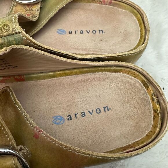 Aravon Women's Multicolor Floral Slide Sandals Size 9 Casual - Picture 8 of 8